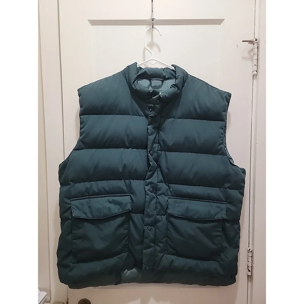 Cabela's Premier Northern Goose Down Dark Green Vest Size XL Tall